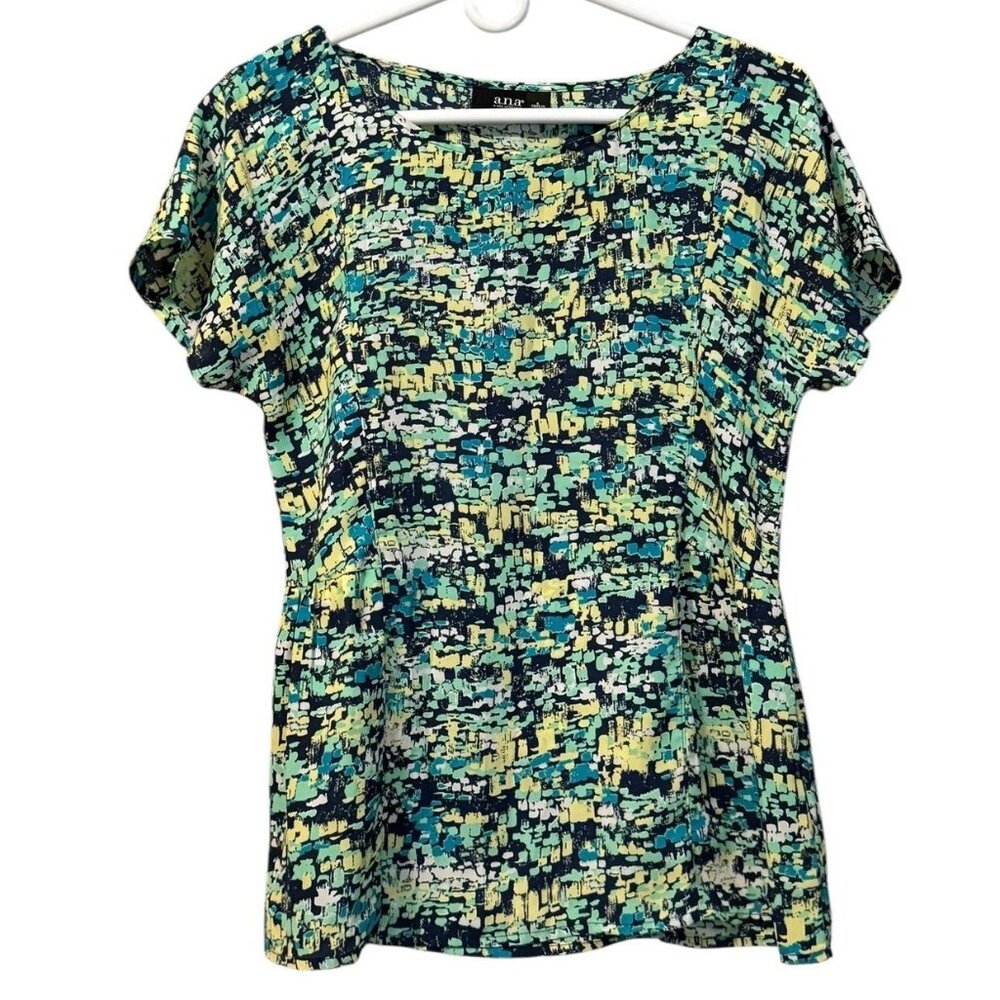 A New Approach Womens Small Short Sleeve Geometric‎ Top Polyester Lightweight